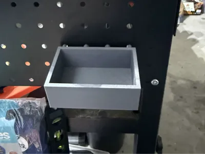 Inch and 3/8 Spacing Open Box Pegboard Holder