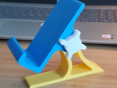 Cell Phone with a Bulky Case Stand