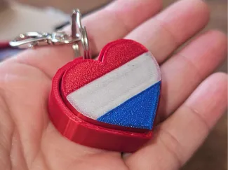 Clicker Dutch Heart Flag - Keychain