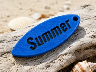 Summer surf board keychain