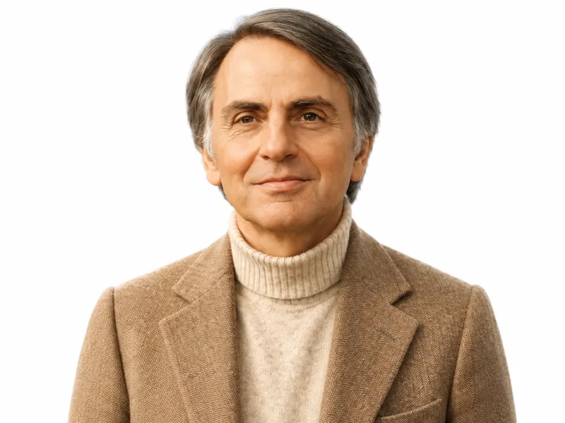 Busto do físico Carl Sagan