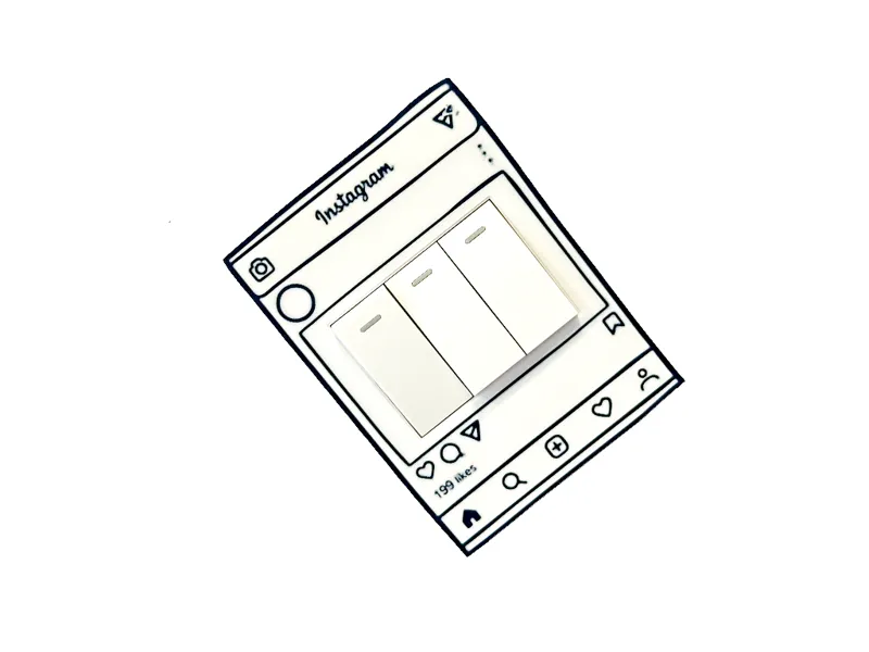 ins风格开关面板装饰
