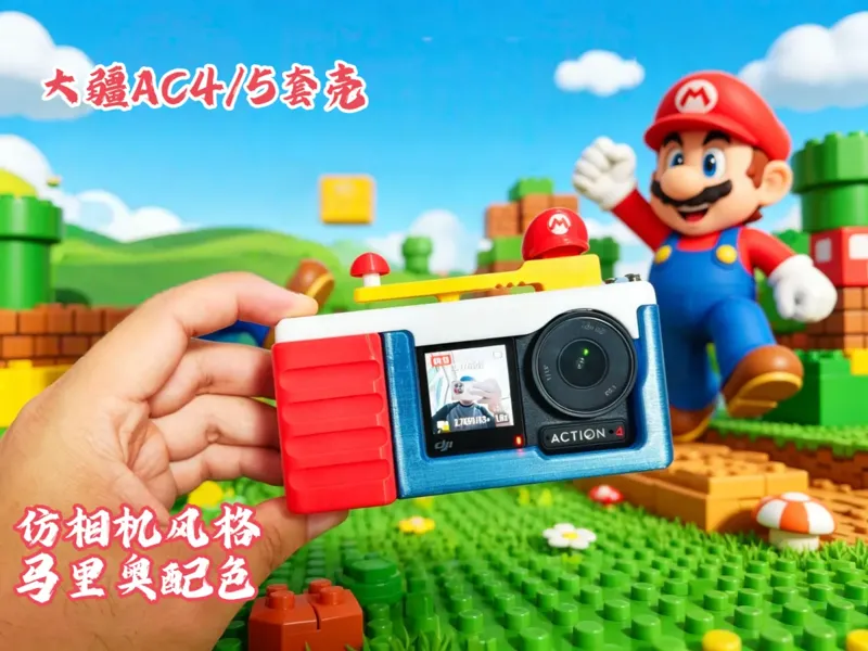 大疆ac4/5保护套，仿相机风格。