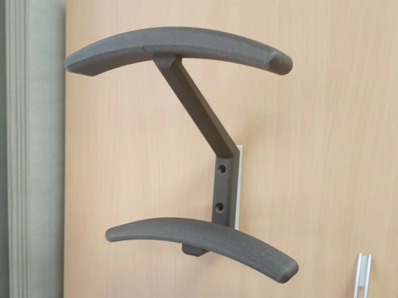 Double coat hanger on the wall