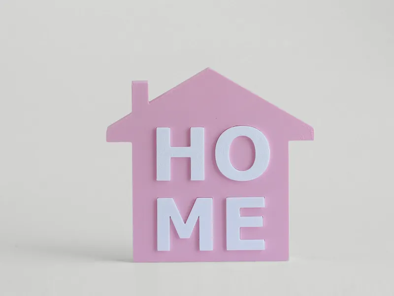 Home Sign with Lettering