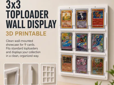 Pokemon 3x3 Trading Card Wall Display for tgc 