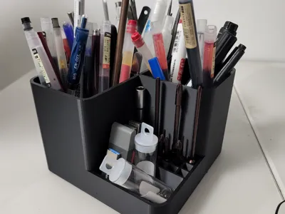 Desktop Organizer / Pen Holder with Compartmentalized Design