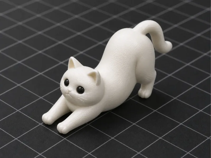 十分钟打印的可爱伸懒腰小猫咪，a1mini可打
