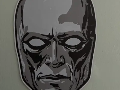 silver surfer  head wall art  