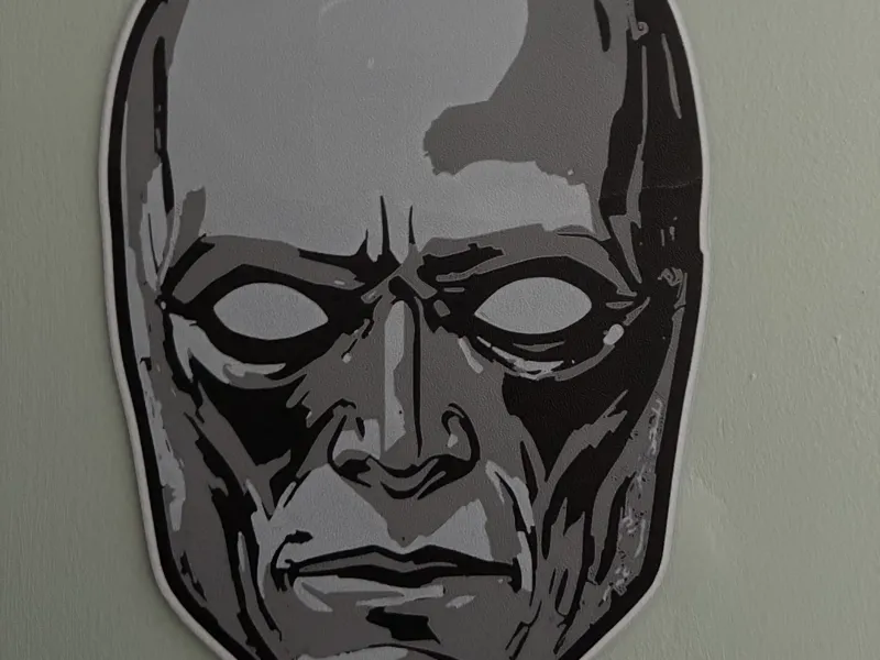 silver surfer  head wall art  