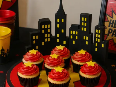 Super Hero Cake Platter 