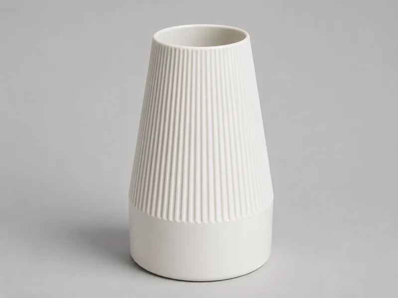 Minimalist Ribbed Vase