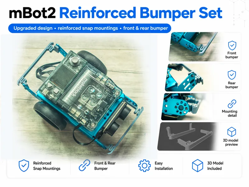 mBot2 Reinforced Front Rear Bumper Set – No Screws