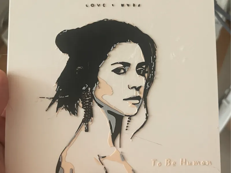 To Be Human音乐专辑封面，单色可打
