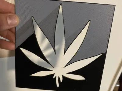 Cannabis Leaf Stencil