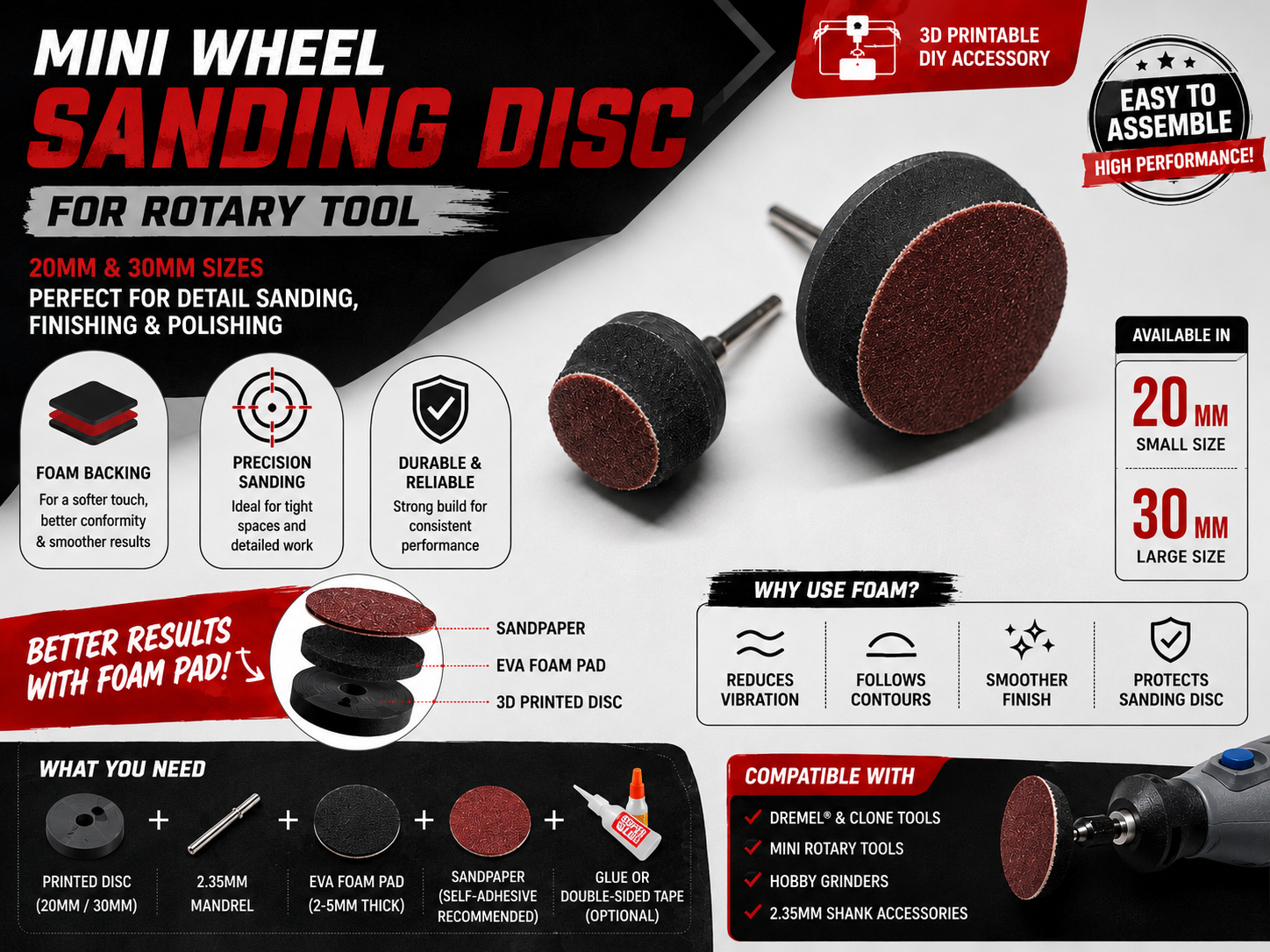 Mini Wheel Sanding Disc Mini Dremel Rotary Tools