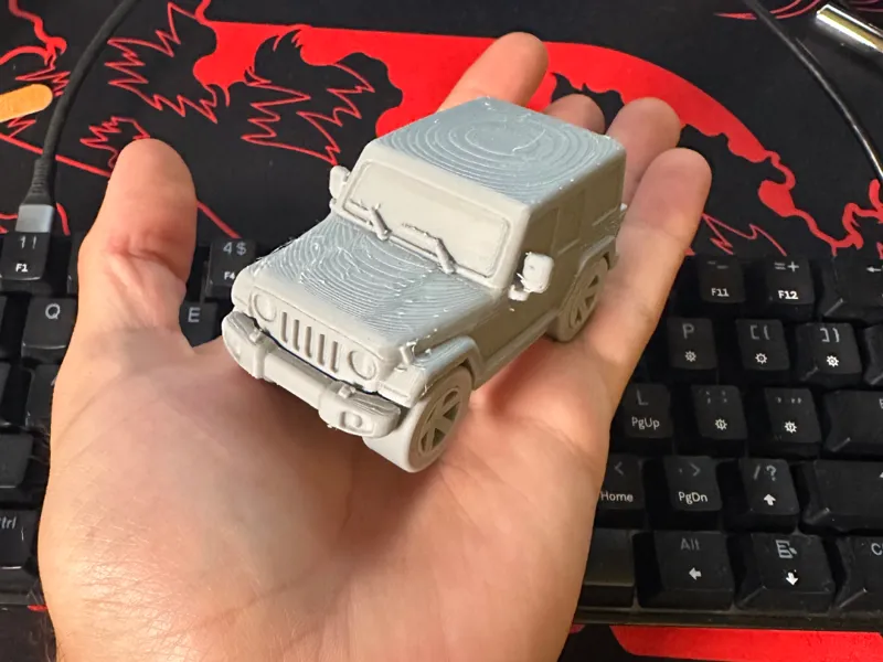 Toy Jeep Wrangler With Movable Wheels