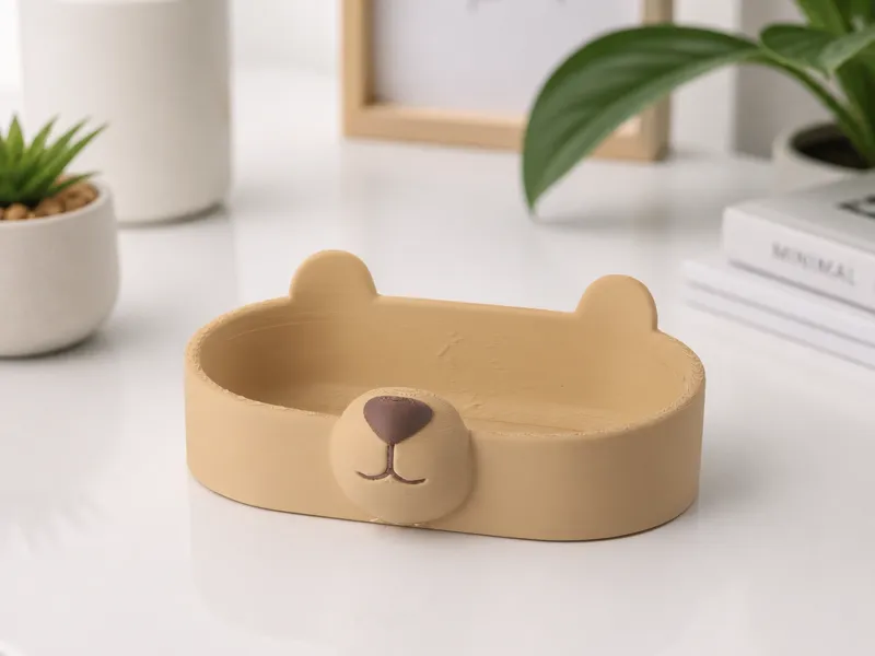 Bear Face Tray - Cute Animal Storage Dish