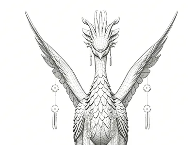 Classic of Mountains and Seas - Bifang | Chinese Style Phoenix Ornament | Classic of Mountains and Seas Divine Beast