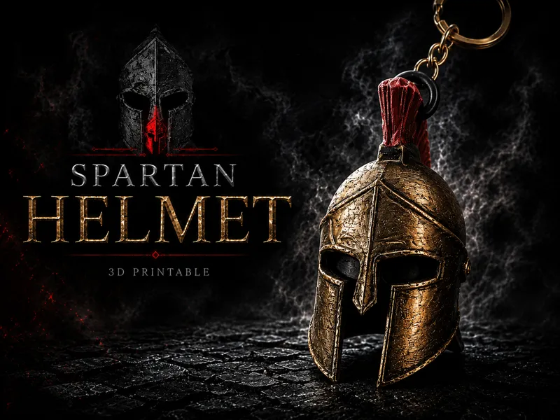 Spartan Helmet Keychain