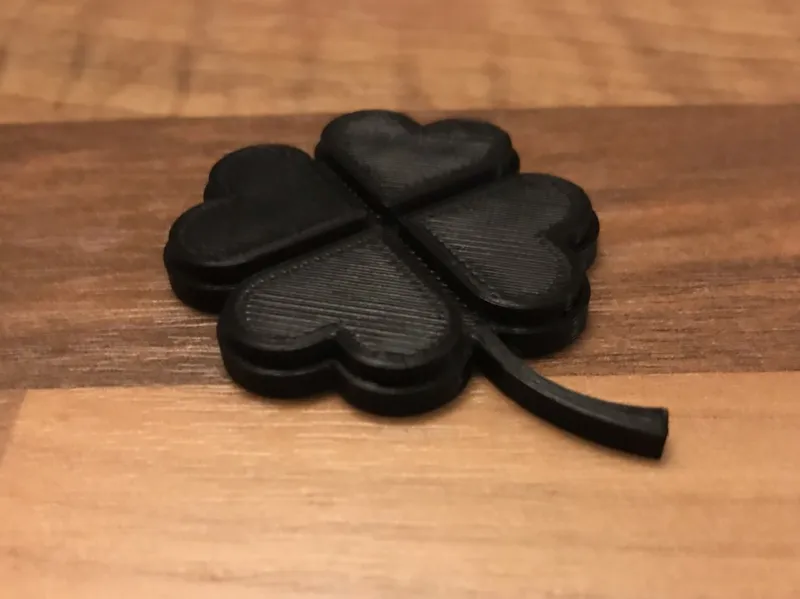Lucky Four-Leaf Clover. My First 3D Design.