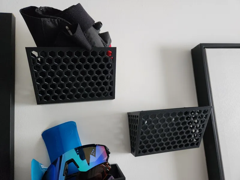 Slanted Honeycomb Wall Basket / Storage Organizer
