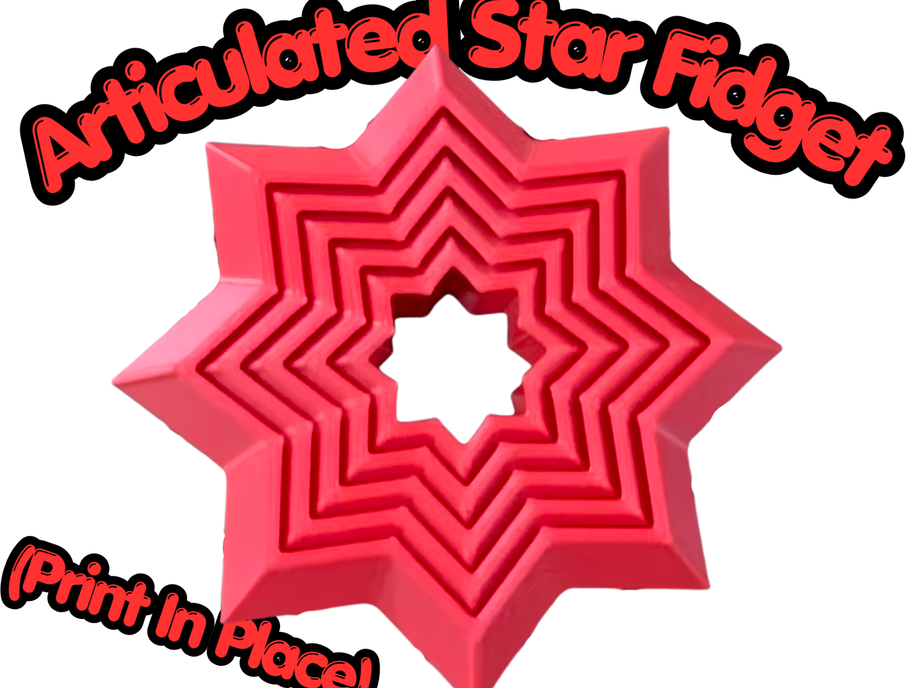 Star Fidget (Print In Place)