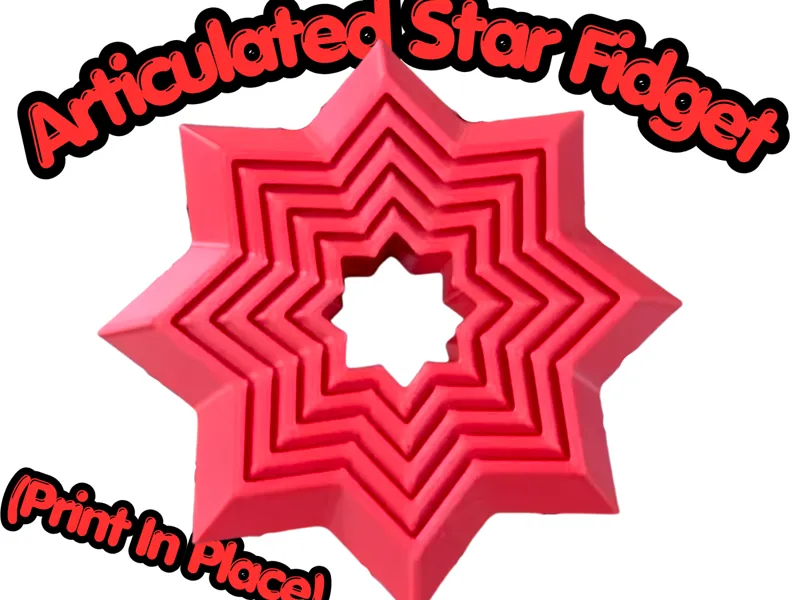 Star Fidget (Print In Place)