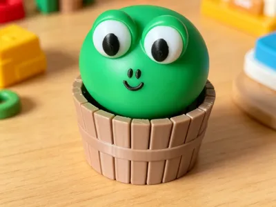 Bathing Big-Eyed Frog Button Fidget Toy