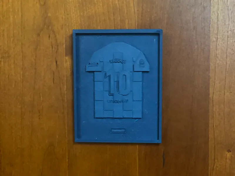 Framed Lionel Messi Barcelona Jersey