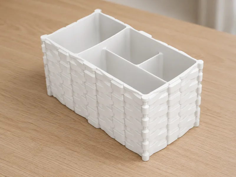 Wave Desk Organizer with Arc Cut