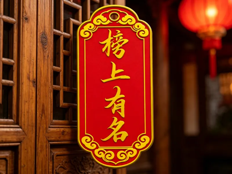 榜上有名符牌挂件 祥云花边边框带挂孔 钥匙吊坠桌面摆件 中考高考 金榜题名