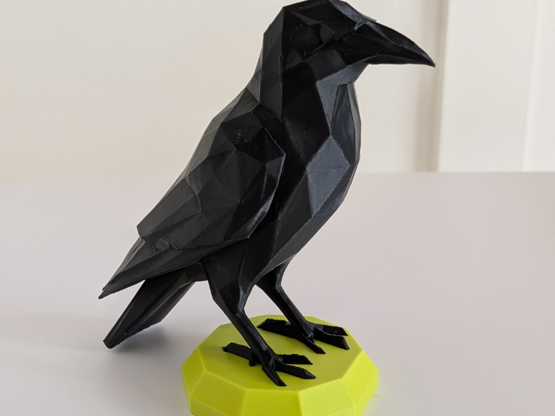 Low Poly Raven Statue Remixed