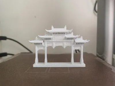 Ancient Architectural Garden Paifang Micro Landscape Ornament