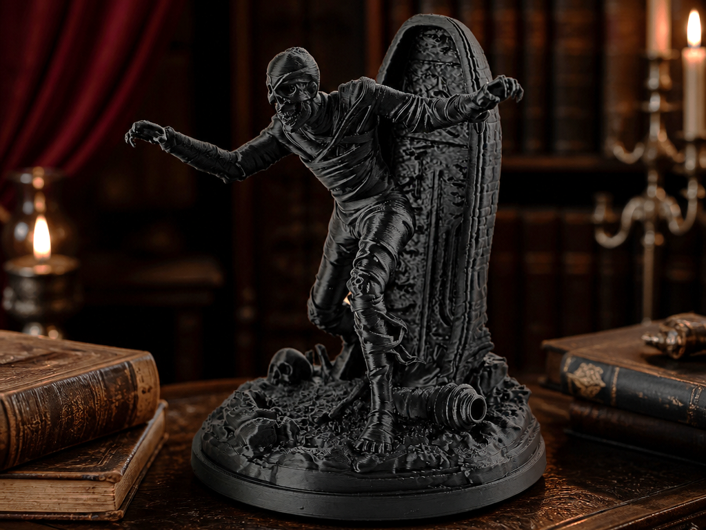 Mummy Rising Figurine Egyptian Spooky Statue