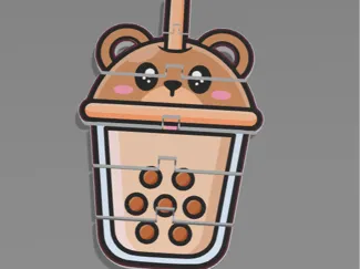 Boba tea flexi toy