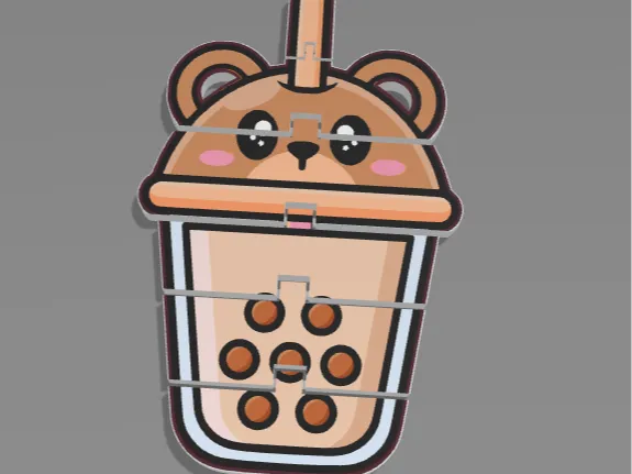 Boba tea flexi toy
