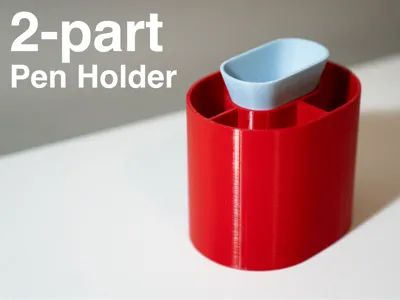 2-part Pen Holder desk organizer