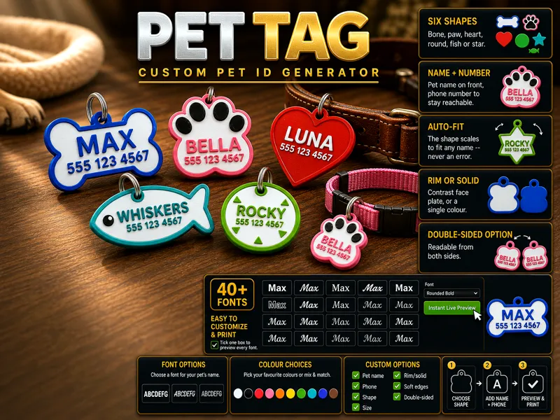Ultimate Pet Tag Generator