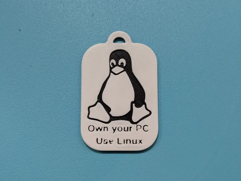 Linux Tux keychain (0.4mm nozzle, no ams)