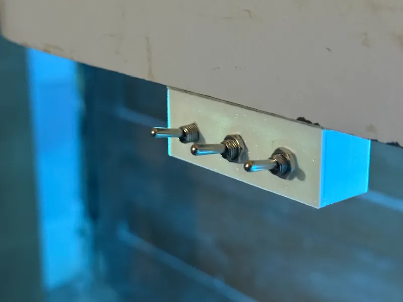 Angled Table Mount Toggle Switch Holder