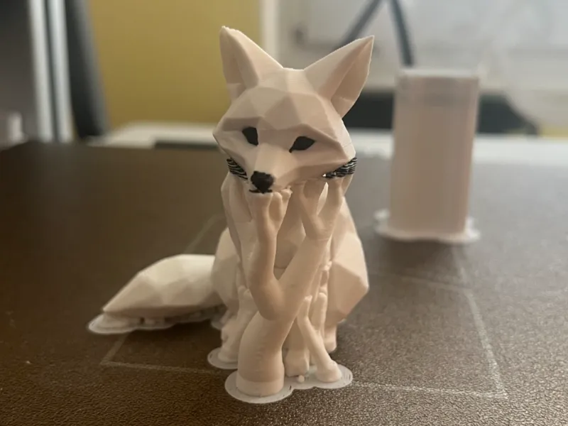 Low-Poly Cute Fox (With Tree Supports)