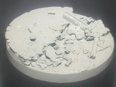 Rubble Round Base for Figure
