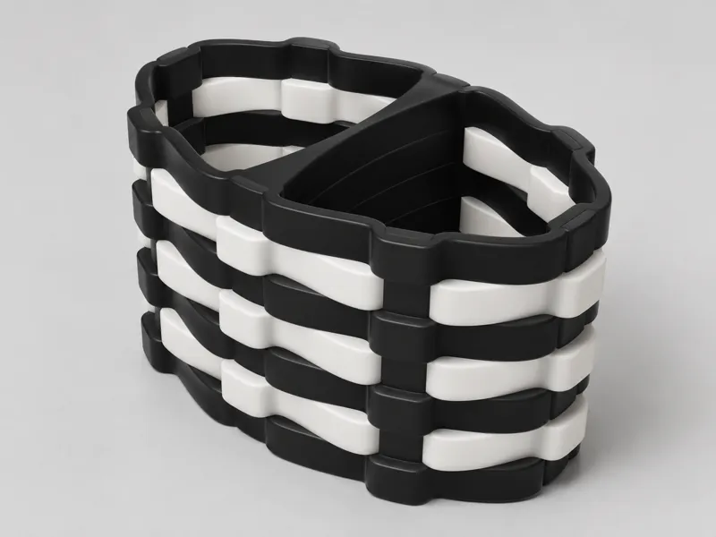 Oval Wave Organizer 2 Compartments