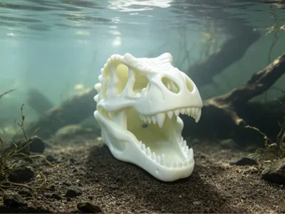 Dinosaur skeleton model aquarium hideout small pet reptile hideout decoration
