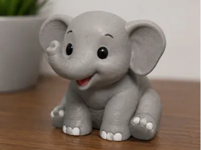 Cute Baby Elephant | Adorable Desk Companion