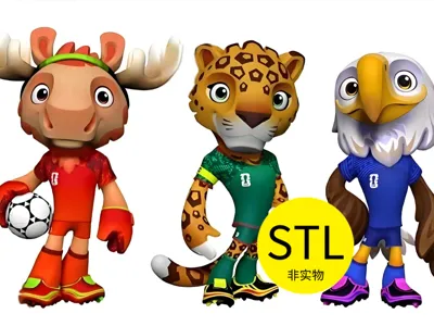 North American World Cup Mascot, Multi-part