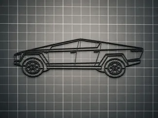 tesla cybertruck para planchado de camisetas