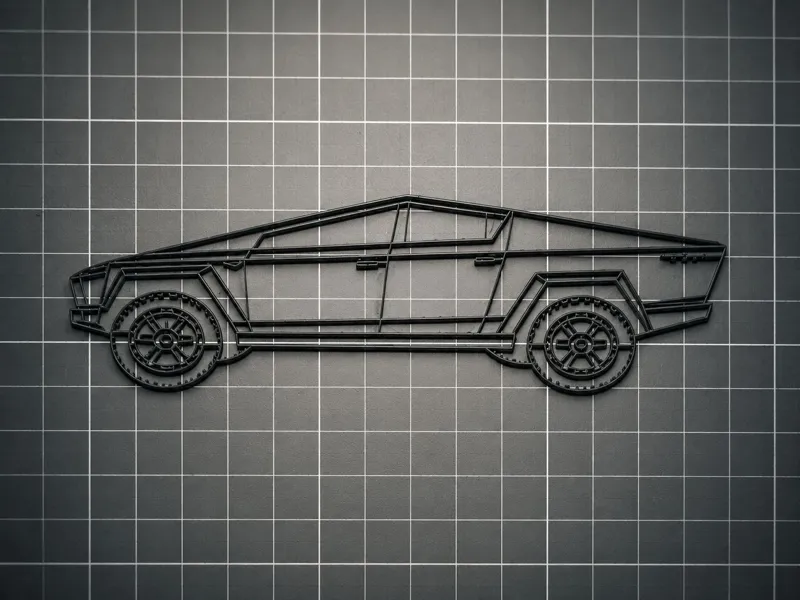 tesla cybertruck para planchado de camisetas