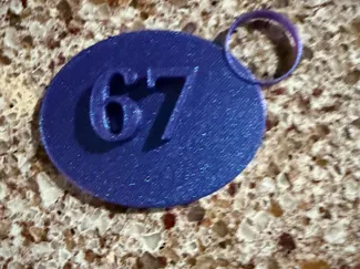 Six-Seven Keychain
